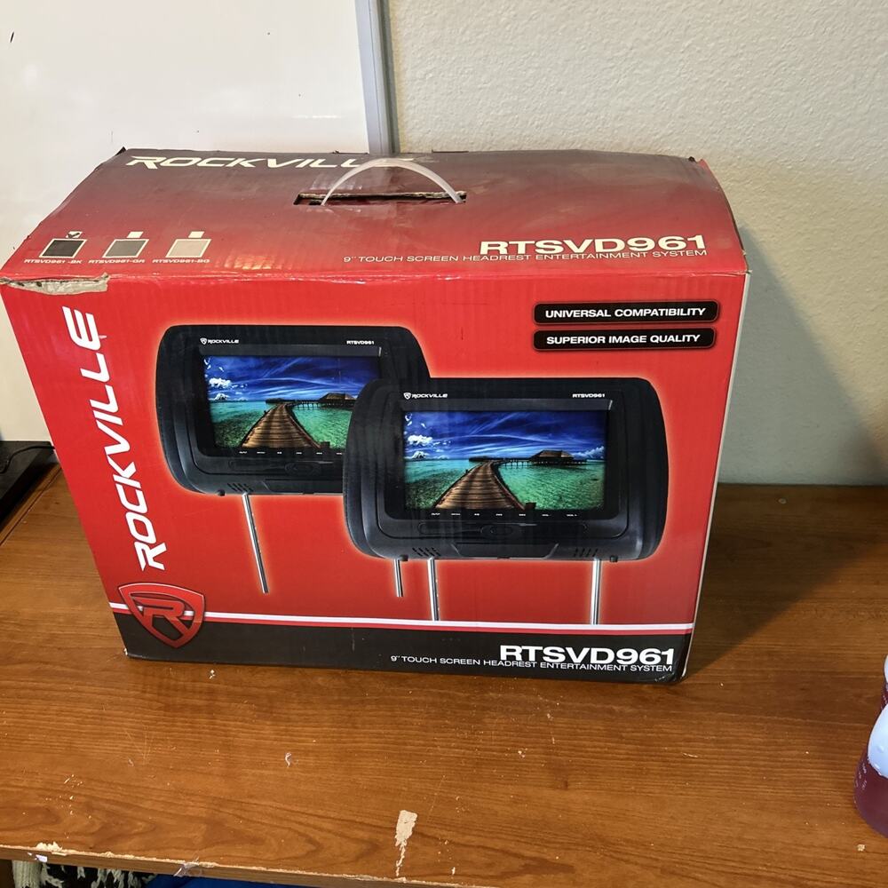 Brand New Rockville RTSVD961-GR 9” Grey Plug N Play Dual DVD/HDMI Car
